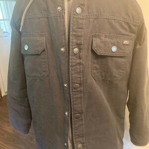 Dickies Black Lightweight Shirt Jacket with Classic Collar